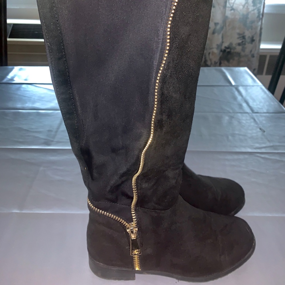 Lane Bryant zipper black boot